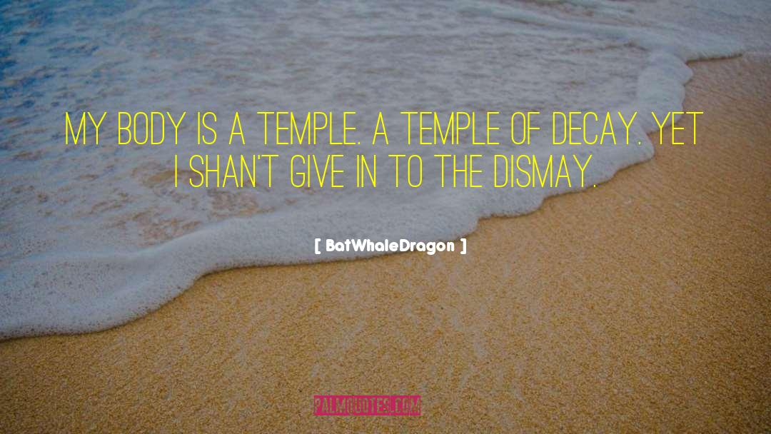 BatWhaleDragon Quotes: My body is a temple.