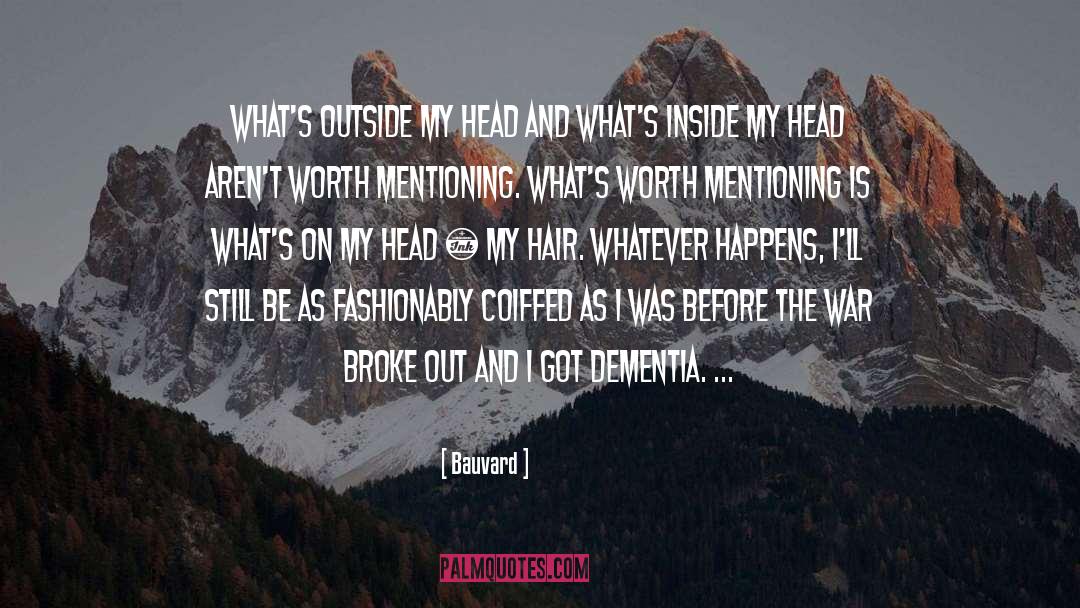 Bauvard Quotes: What's outside my head and