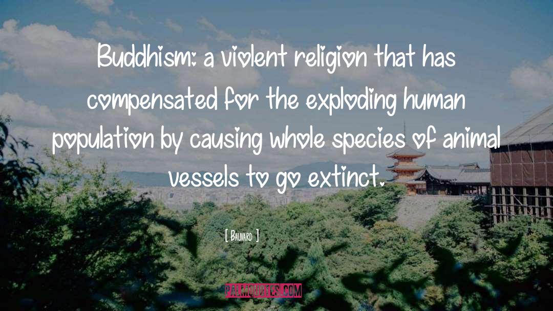 Bauvard Quotes: Buddhism: a violent religion that