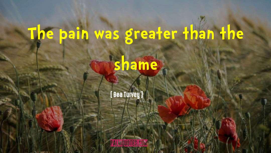 Bea Turvey Quotes: The pain was greater than