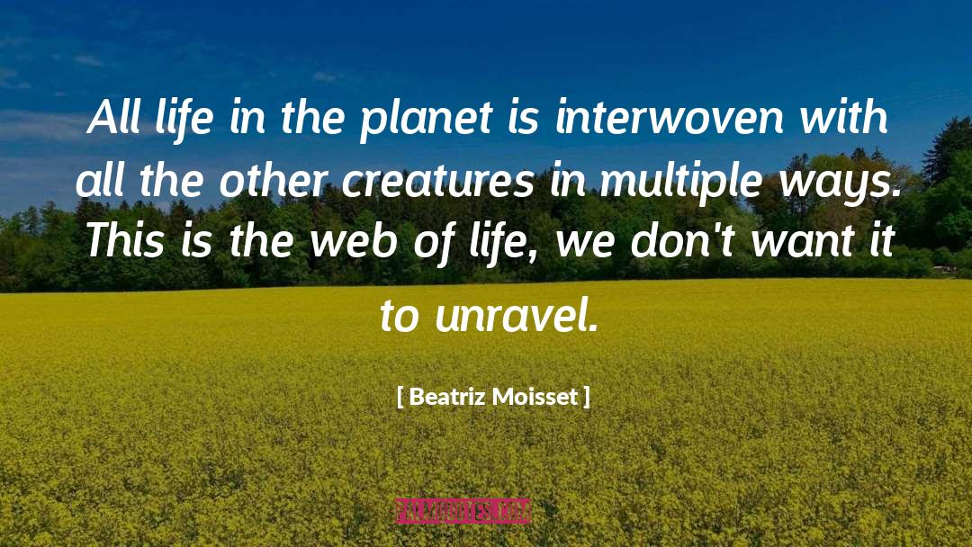 Beatriz Moisset Quotes: All life in the planet