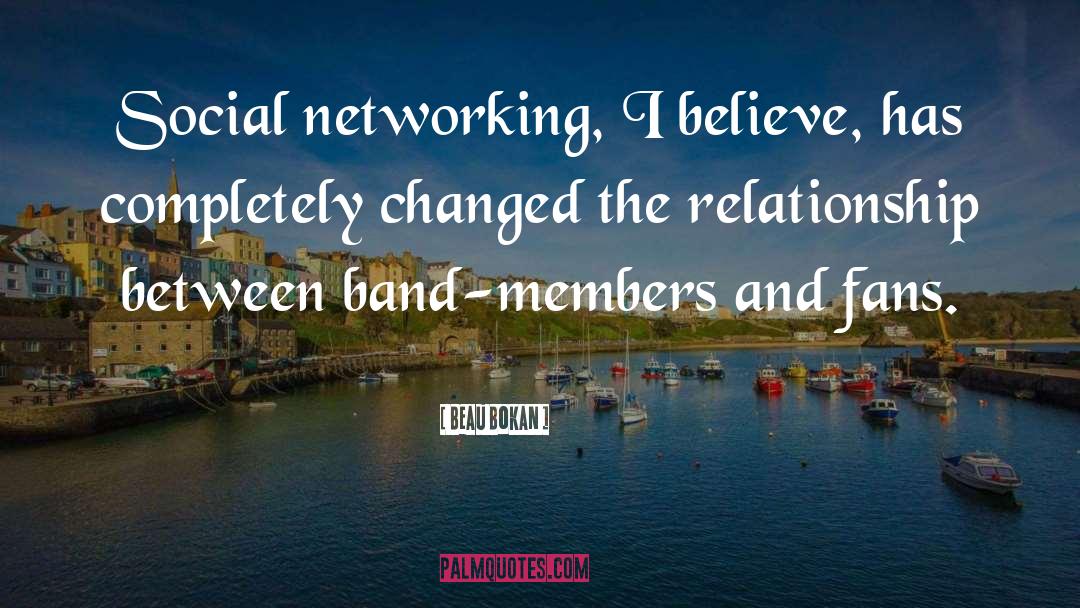 Beau Bokan Quotes: Social networking, I believe, has