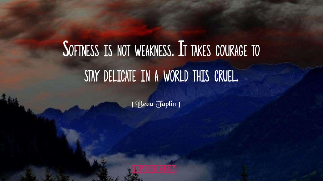 Beau Taplin Quotes: Softness is not weakness. It