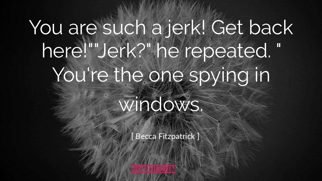 Becca Fitzpatrick Quotes: You are such a jerk!