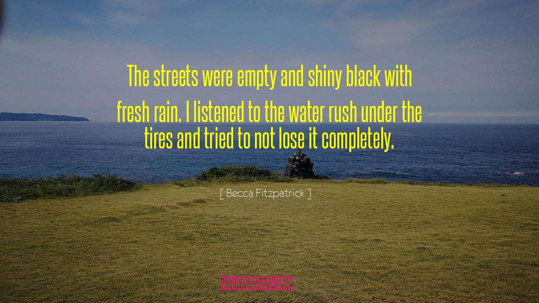 Becca Fitzpatrick Quotes: The streets were empty and