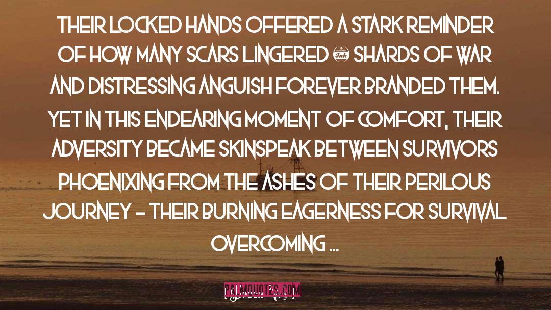 Becca Vry Quotes: Their locked hands offered a