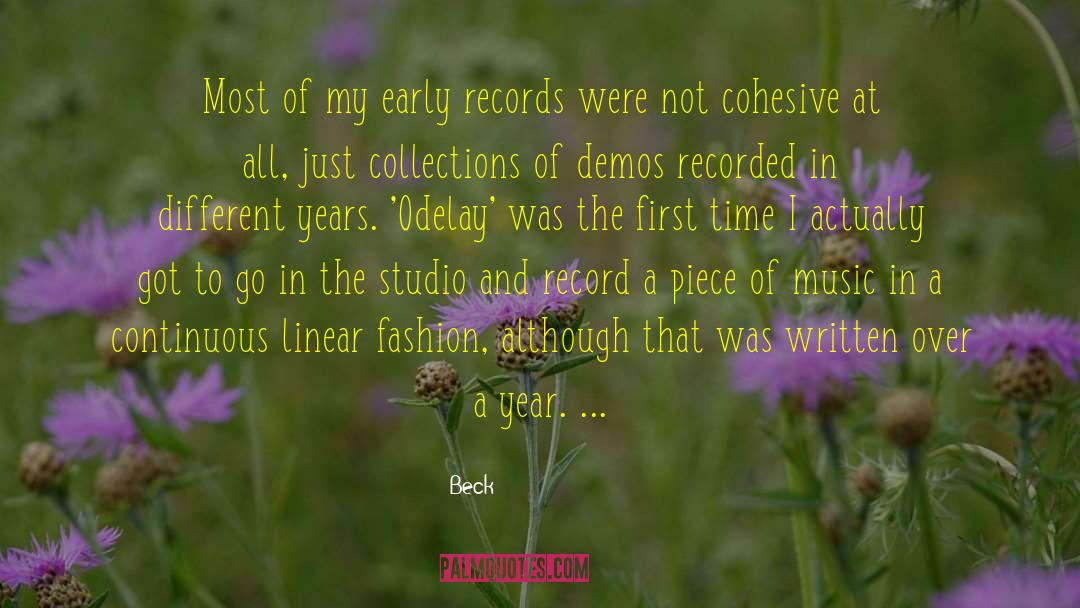 Beck Quotes: Most of my early records