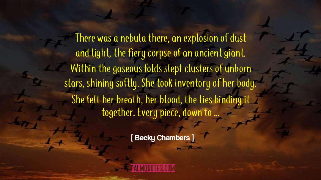 Becky Chambers Quotes: There was a nebula there,