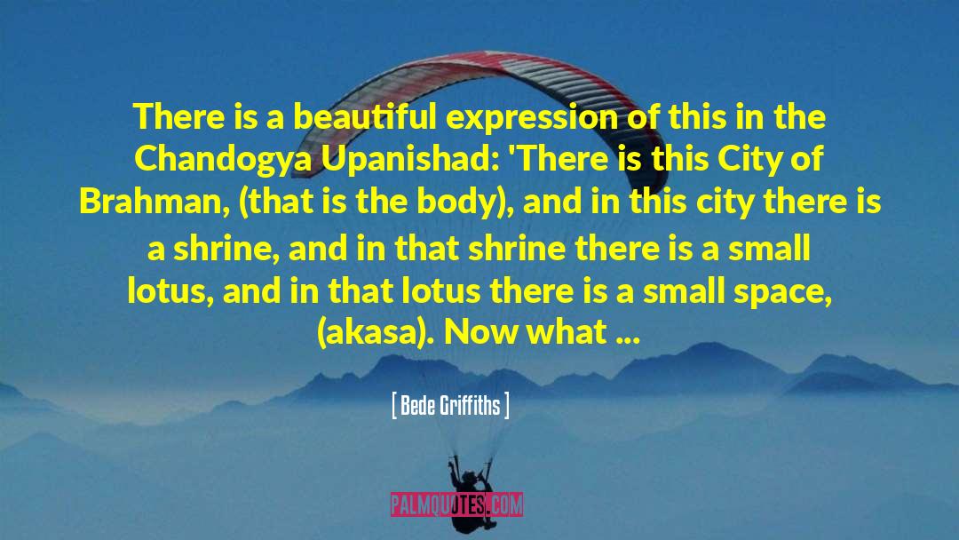 Bede Griffiths Quotes: There is a beautiful expression