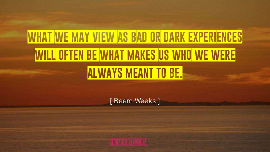 Beem Weeks Quotes: What we may view as