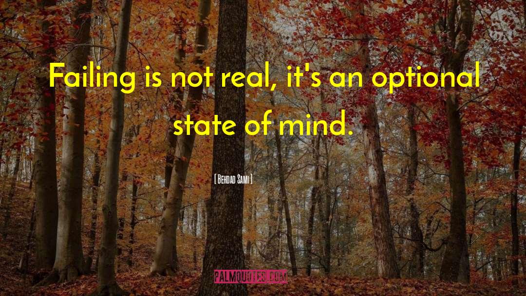 Behdad Sami Quotes: Failing is not real, it's