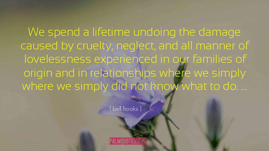 Bell Hooks Quotes: We spend a lifetime undoing