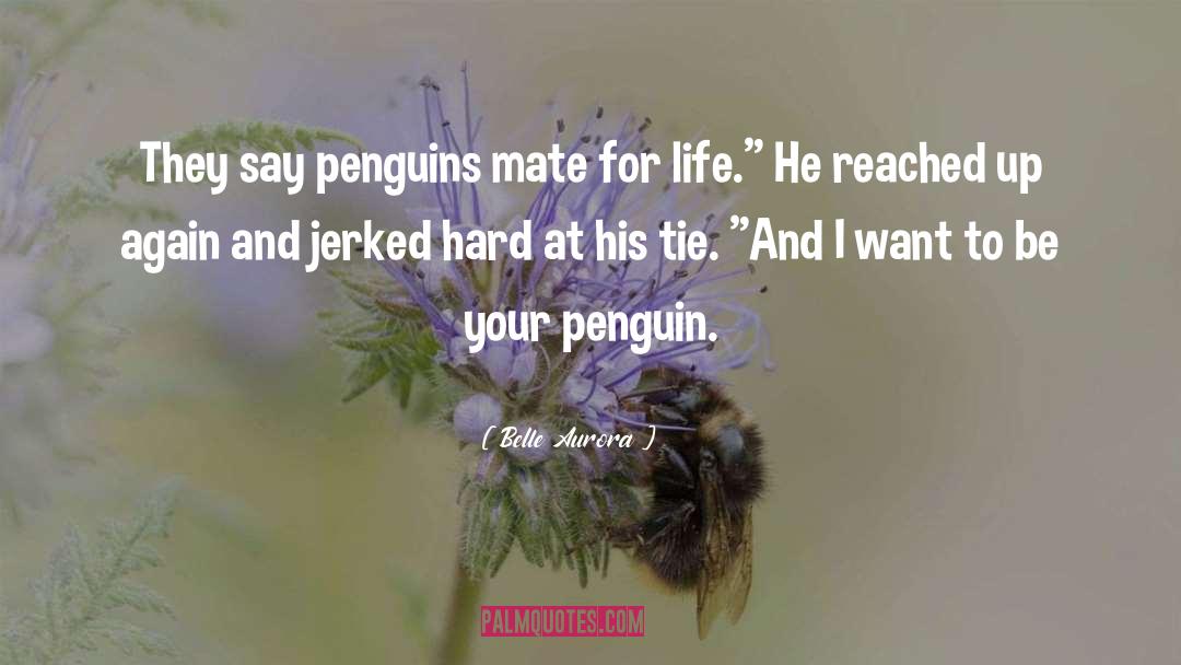 Belle Aurora Quotes: They say penguins mate for