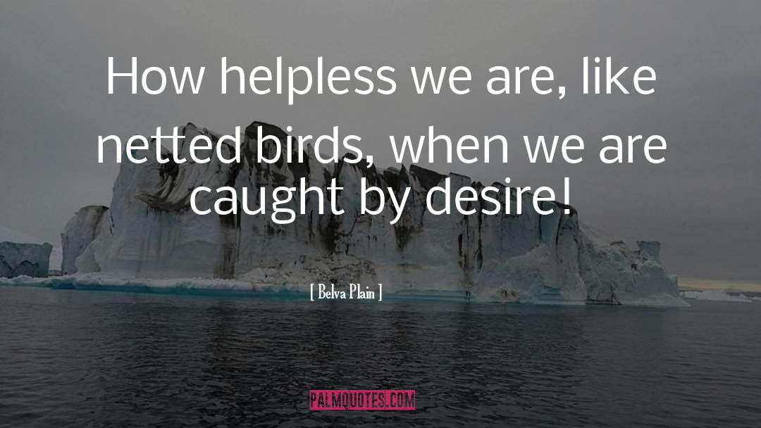 Belva Plain Quotes: How helpless we are, like