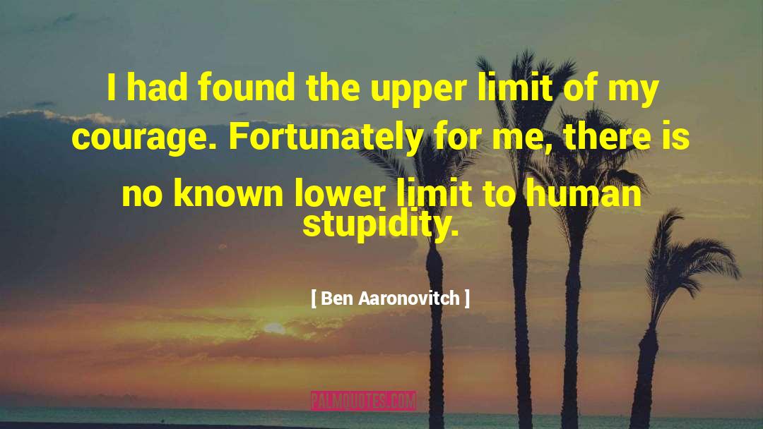 Ben Aaronovitch Quotes: I had found the upper