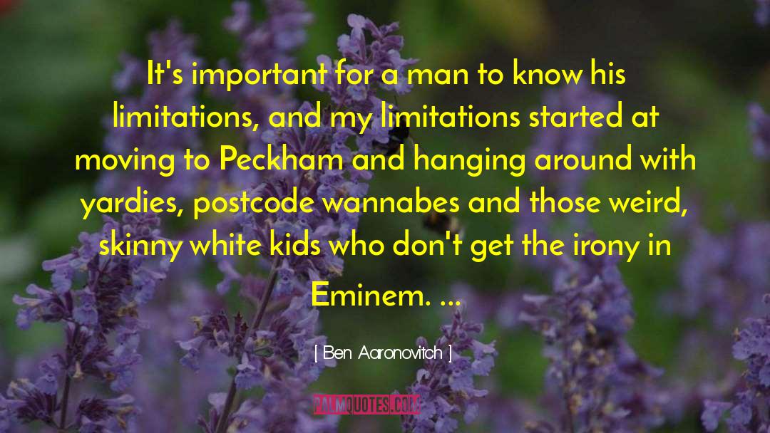 Ben Aaronovitch Quotes: It's important for a man