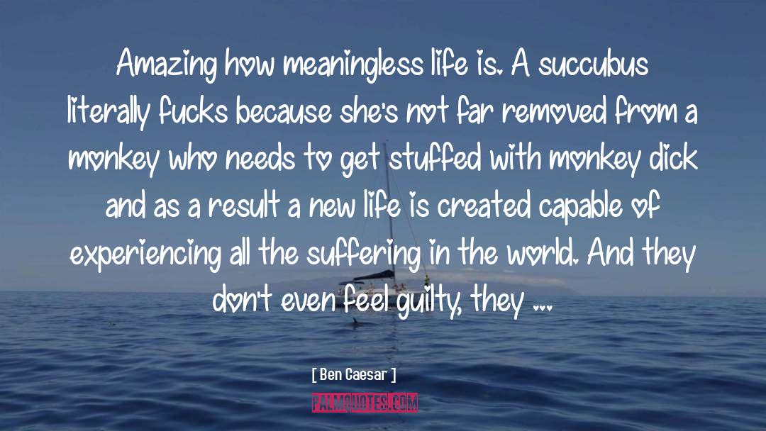 Ben Caesar Quotes: Amazing how meaningless life is.