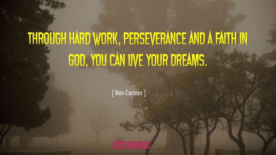 Ben Carson Quotes: Through hard work, perseverance and