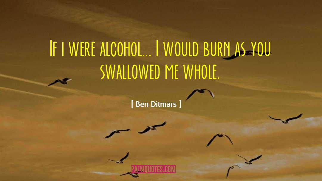 Ben Ditmars Quotes: If i were alcohol... <br