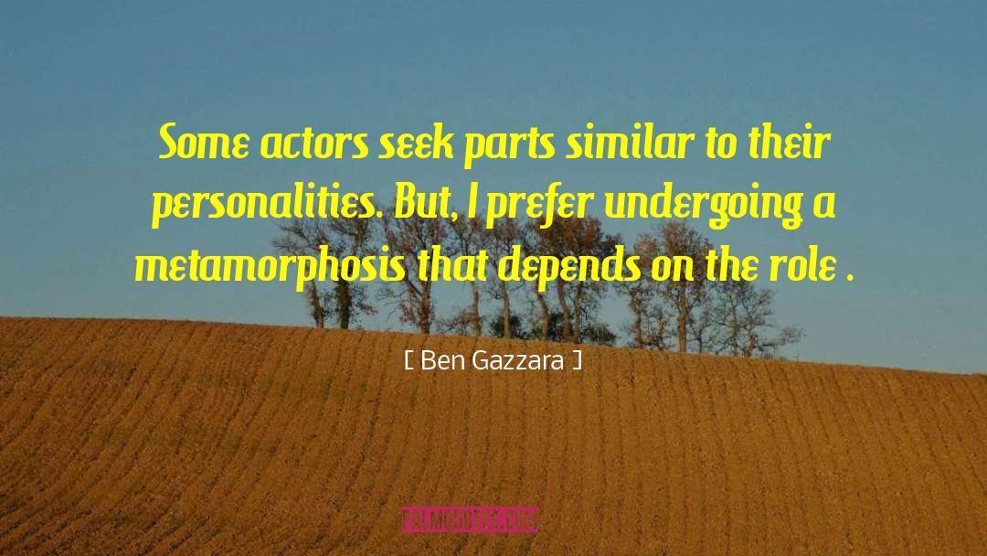 Ben Gazzara Quotes: Some actors seek parts similar