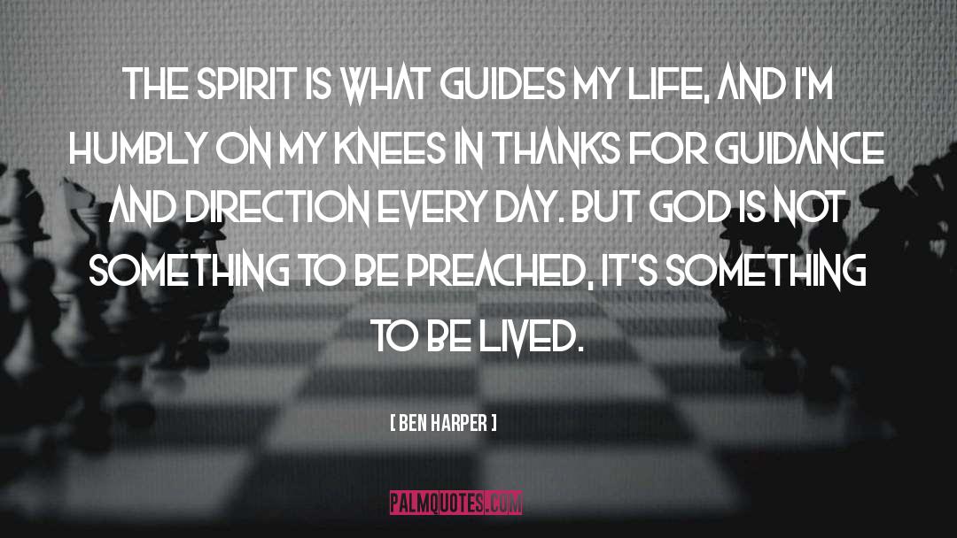 Ben Harper Quotes: The spirit is what guides