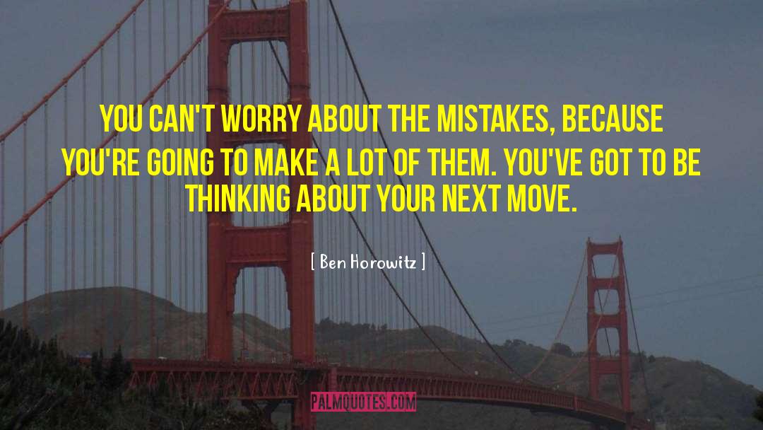 Ben Horowitz Quotes: You can't worry about the
