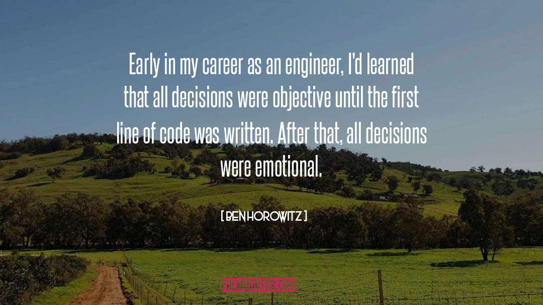 Ben Horowitz Quotes: Early in my career as