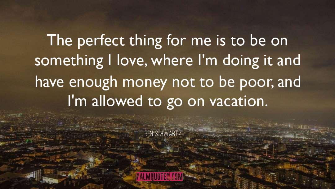 Ben Schwartz Quotes: The perfect thing for me