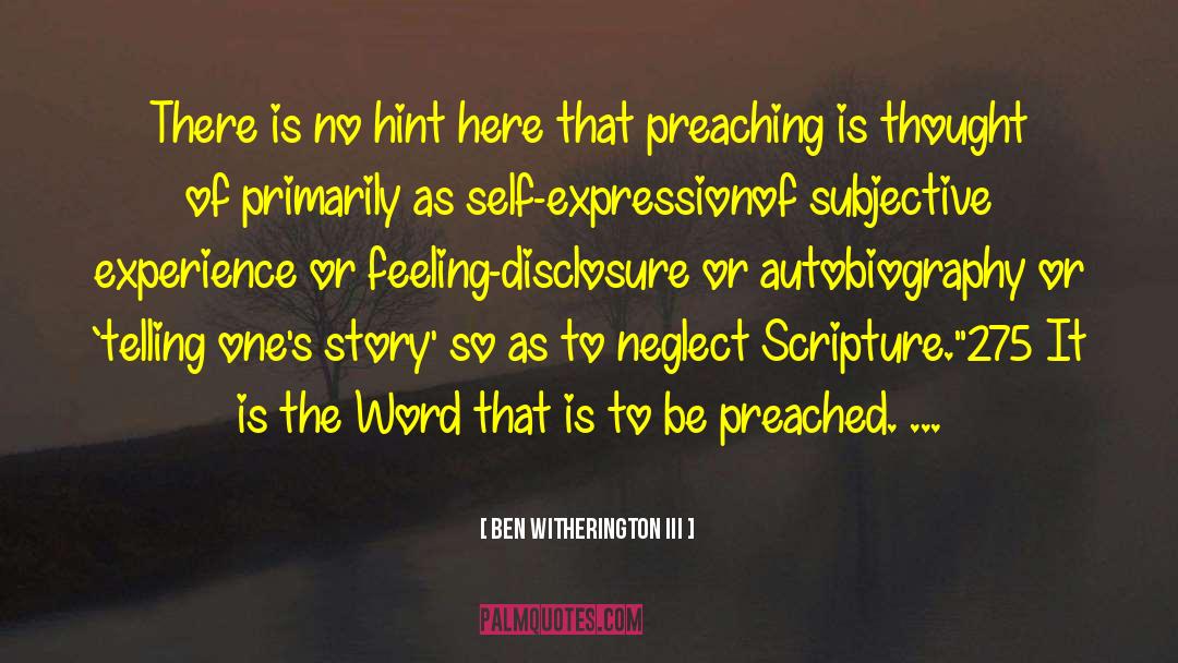 Ben Witherington III Quotes: There is no hint here