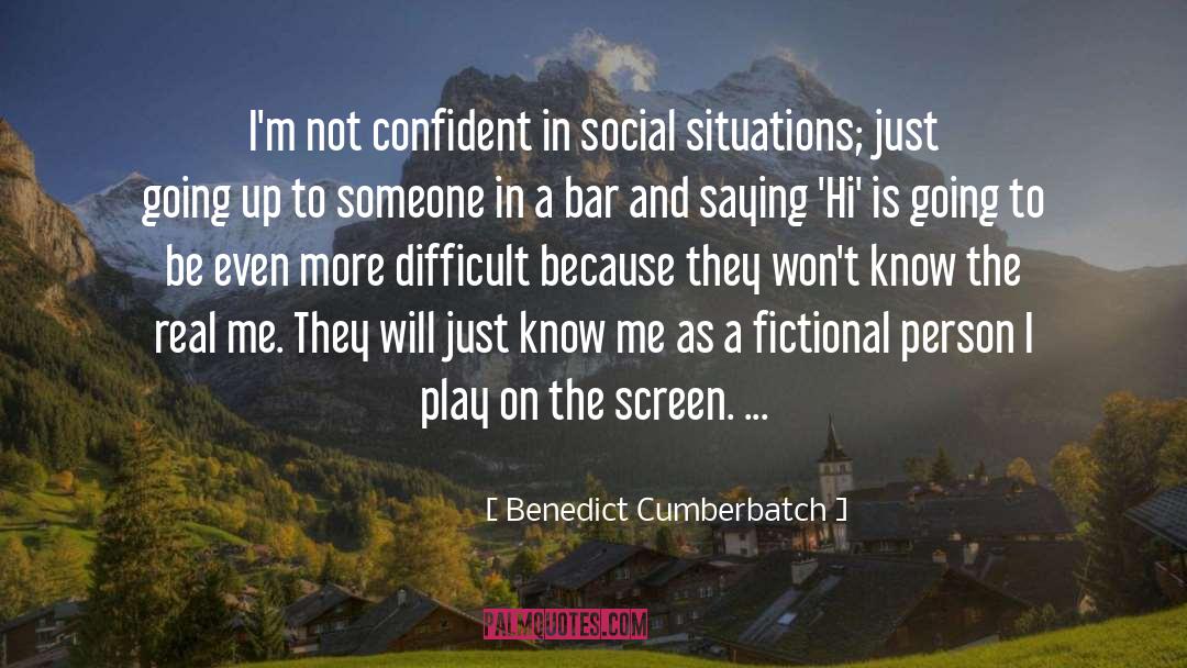 Benedict Cumberbatch Quotes: I'm not confident in social