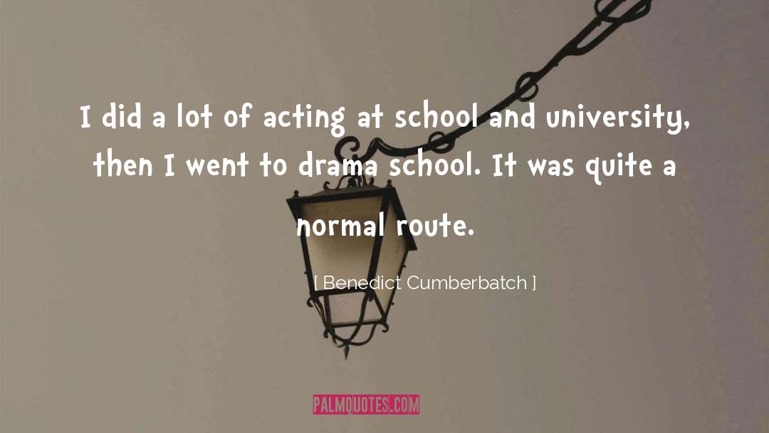 Benedict Cumberbatch Quotes: I did a lot of