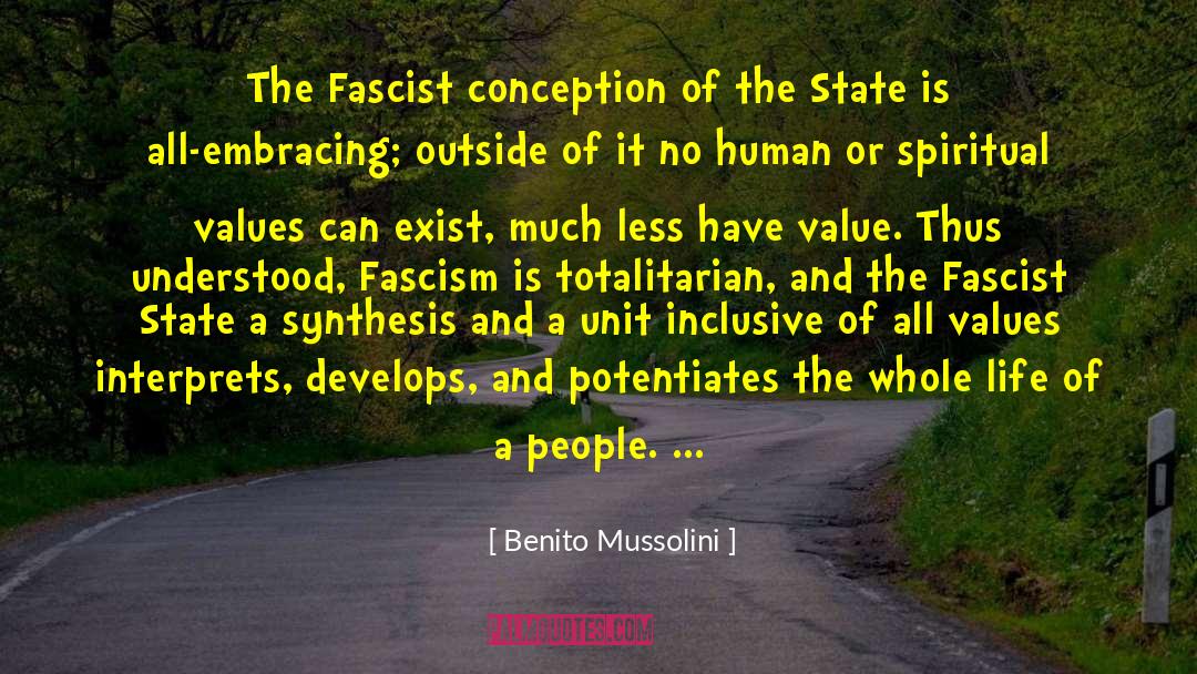 Benito Mussolini Quotes: The Fascist conception of the