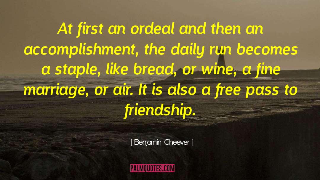 Benjamin Cheever Quotes: At first an ordeal and