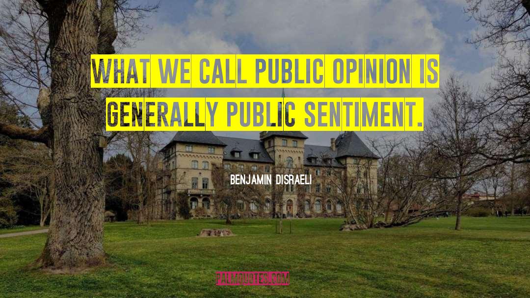 Benjamin Disraeli Quotes: What we call public opinion