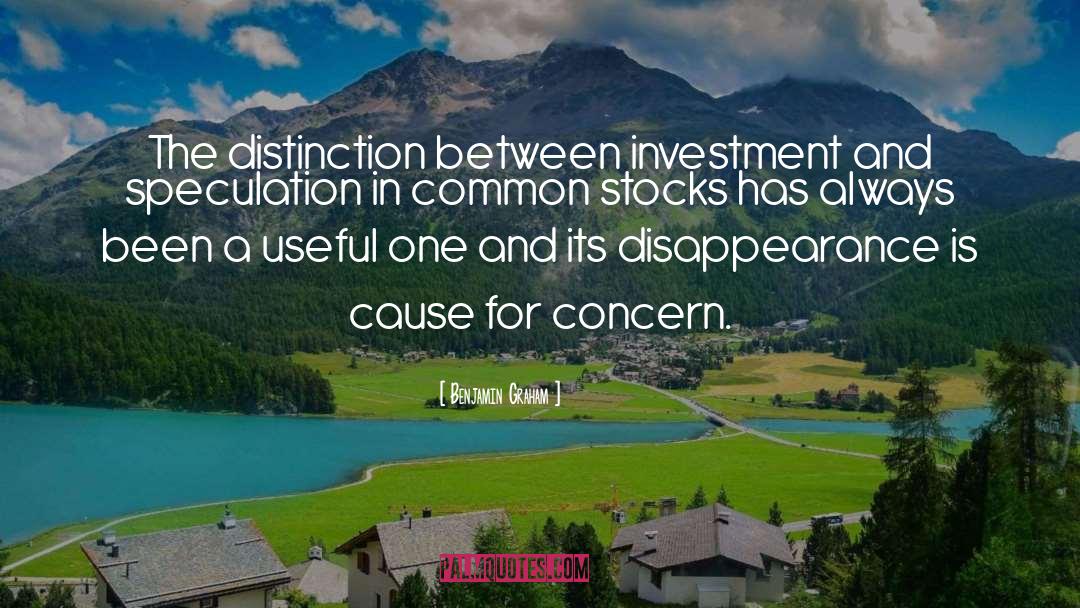 Benjamin Graham Quotes: The distinction between investment and