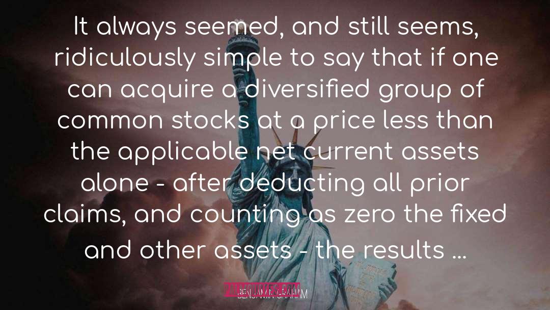 Benjamin Graham Quotes: It always seemed, and still