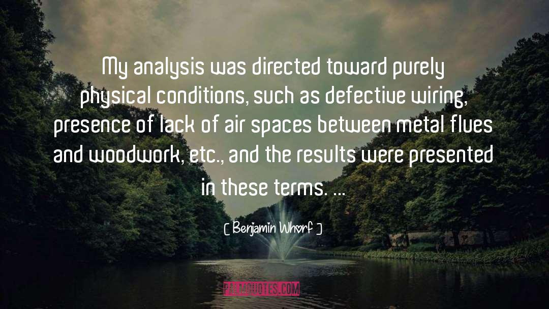 Benjamin Whorf Quotes: My analysis was directed toward