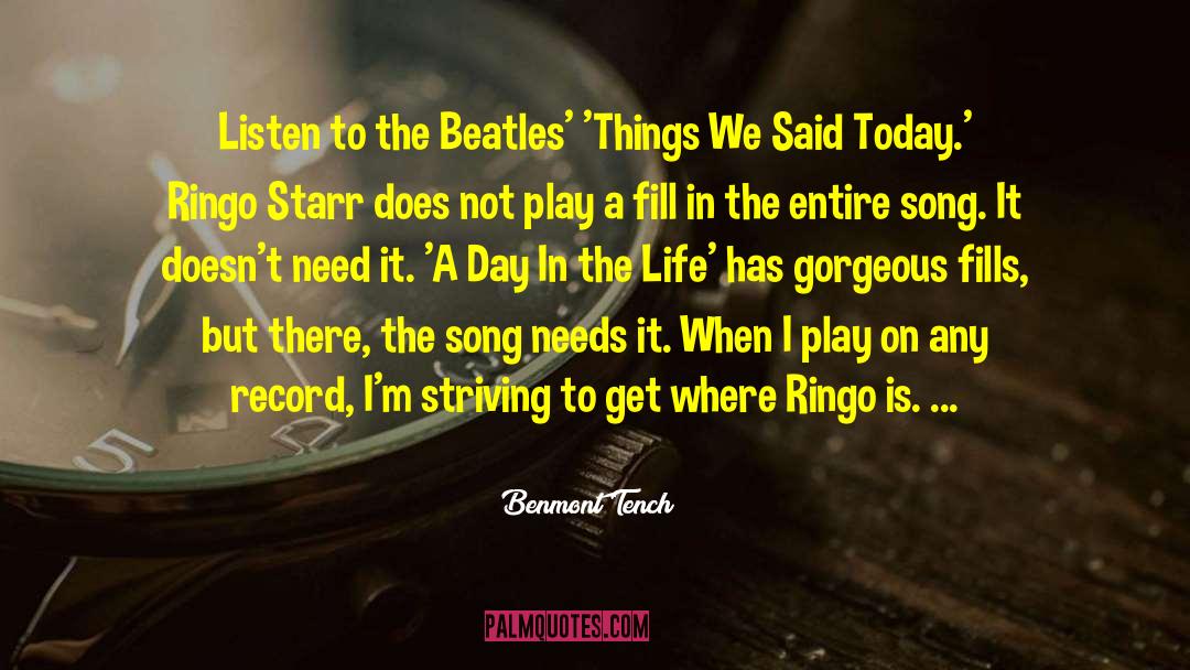 Benmont Tench Quotes: Listen to the Beatles' 'Things