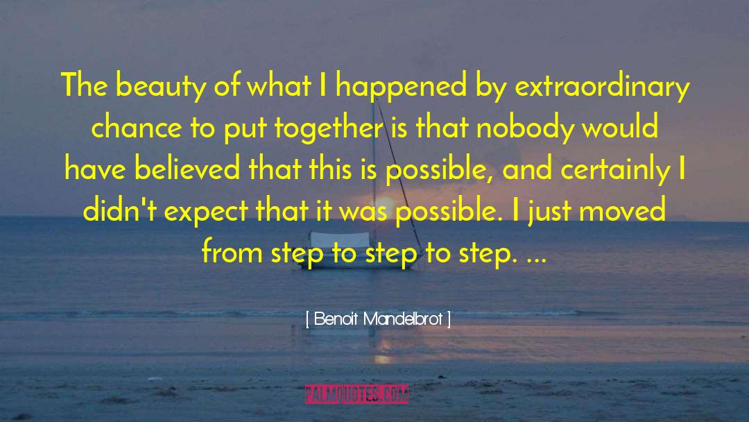 Benoit Mandelbrot Quotes: The beauty of what I