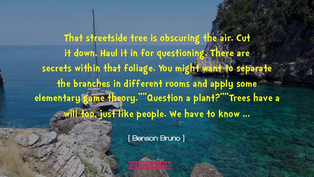 Benson Bruno Quotes: That streetside tree is obscuring