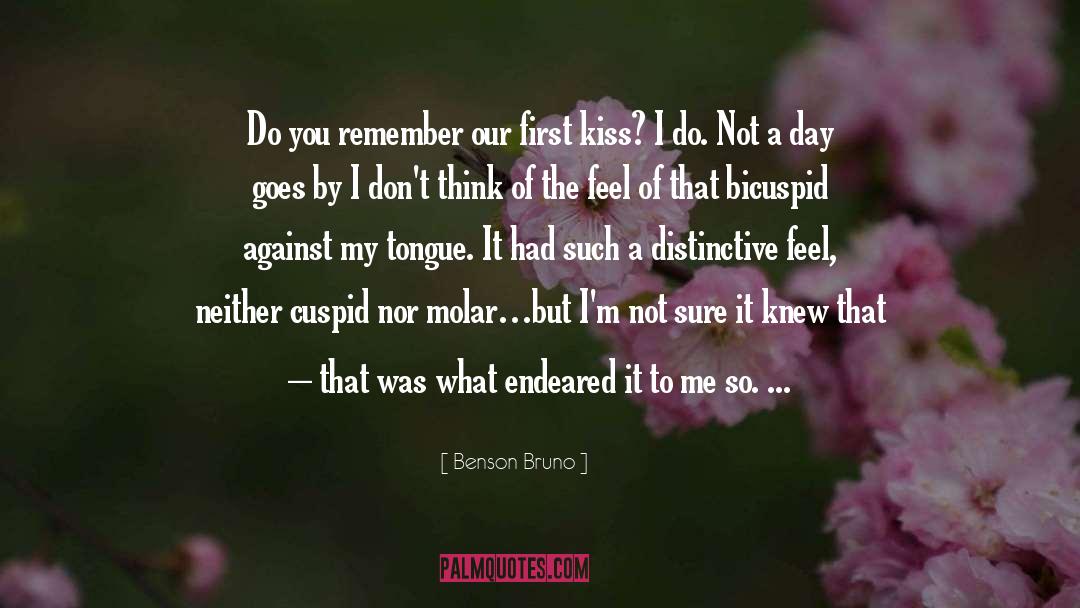 Benson Bruno Quotes: Do you remember our first