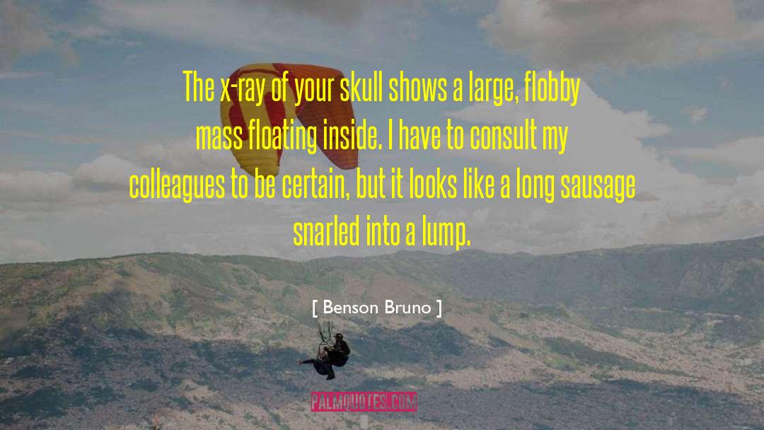 Benson Bruno Quotes: The x-ray of your skull
