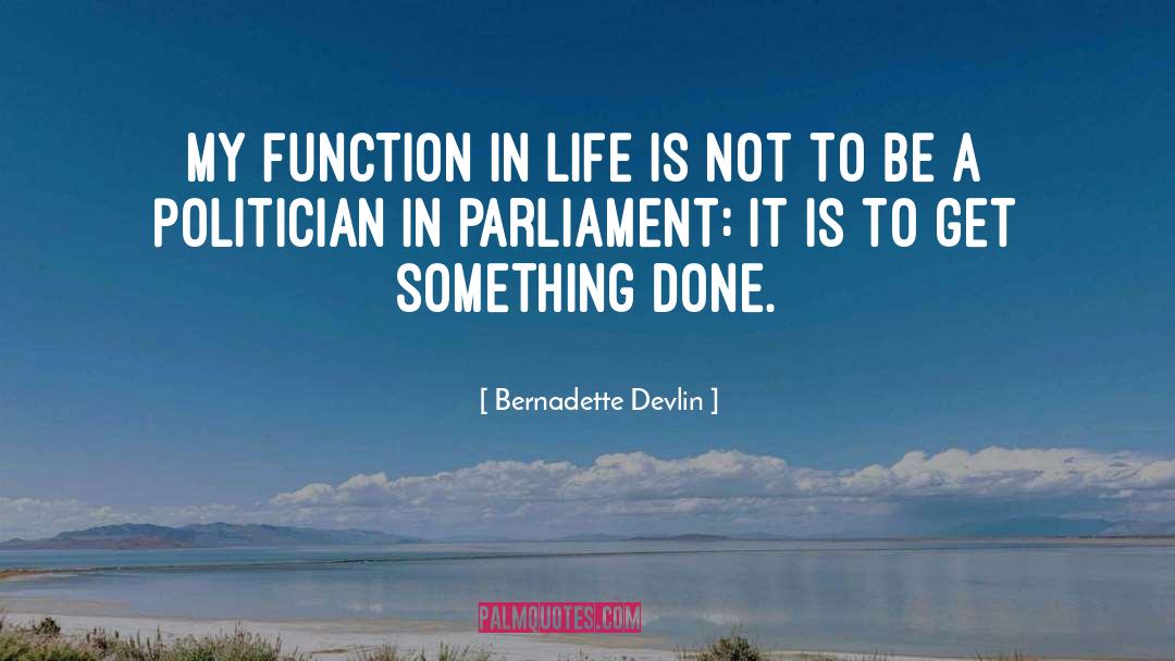 Bernadette Devlin Quotes: My function in life is