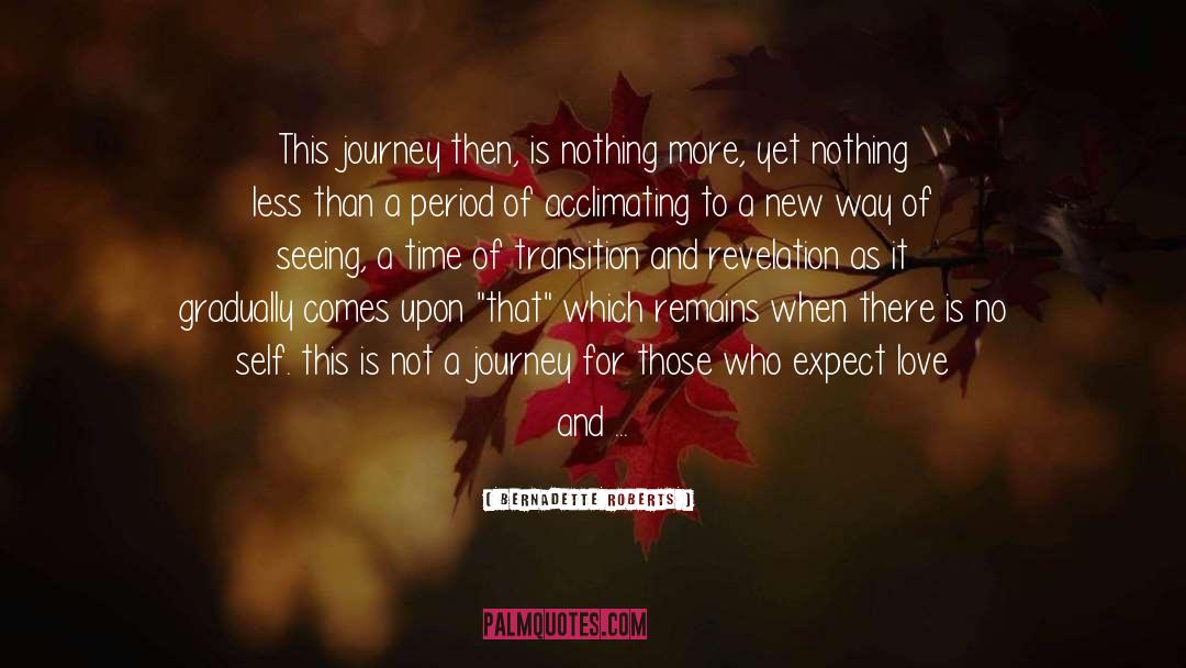 Bernadette Roberts Quotes: This journey then, is nothing