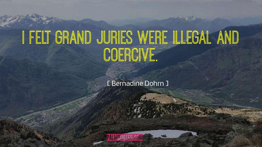Bernadine Dohrn Quotes: I felt grand juries were