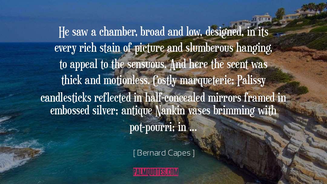 Bernard Capes Quotes: He saw a chamber, broad