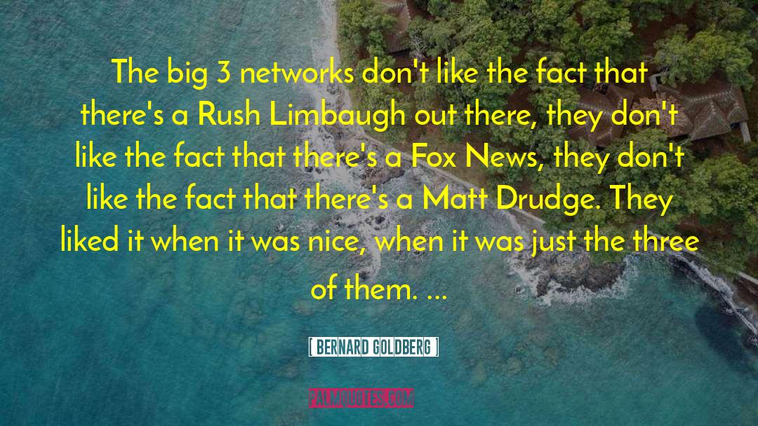Bernard Goldberg Quotes: The big 3 networks don't