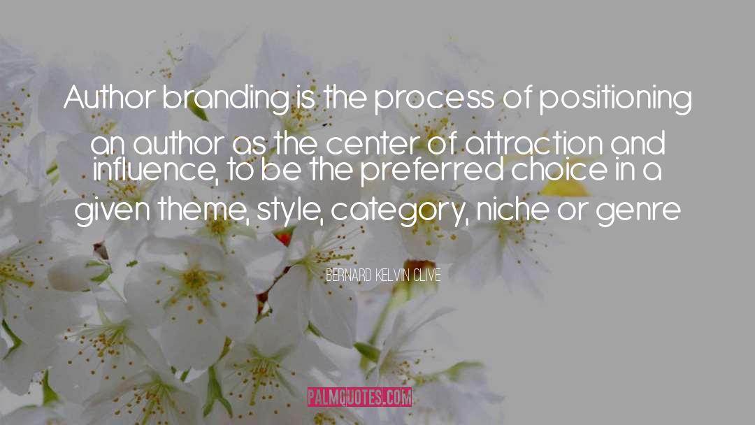 Bernard Kelvin Clive Quotes: Author branding is the process