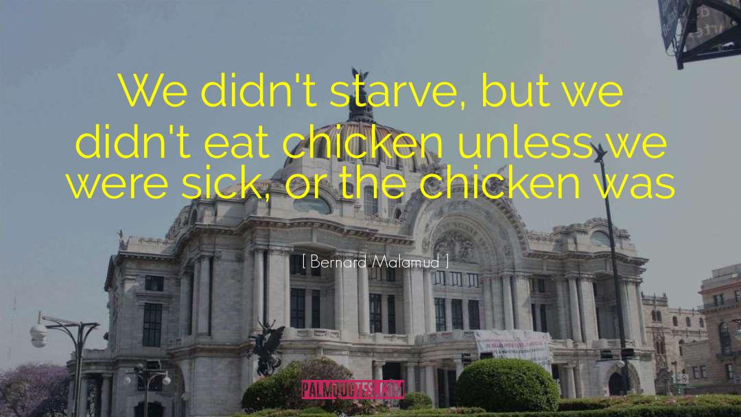 Bernard Malamud Quotes: We didn't starve, but we