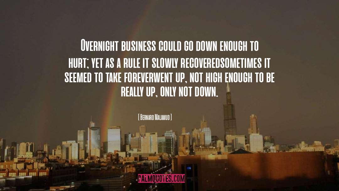 Bernard Malamud Quotes: Overnight business could go down